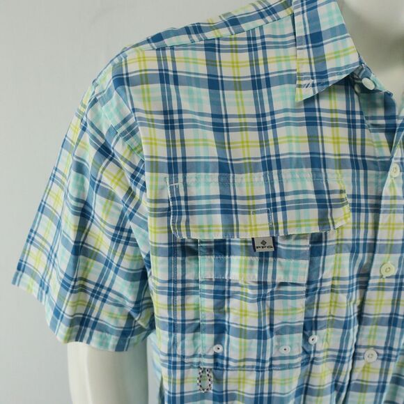 Columbia PFG Short Sleeve Super Bahama Men's Fishing Vented Shirt Size L - Picture 3 of 10